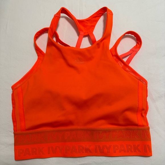 adidas x IVY PARK halter neck bra orange XS NWOT - Picture 2 of 4